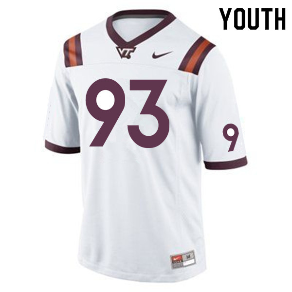 Youth #93 Brian Johnson Virginia Tech Hokies College Football Jerseys Sale-Maroon